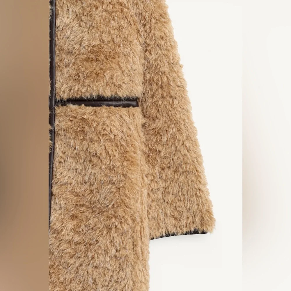 Zara LIMITED EDITION LONG FLEECE COAT sz.S
